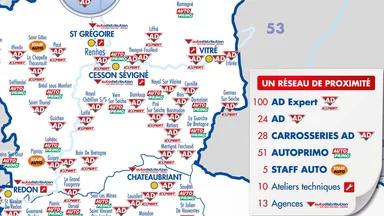 CARTE-RESEAU-2021-APA carte du 44 et du 35 avec les garages AD, staff auto et autoprimo
