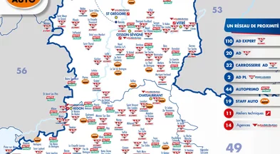 CARTE-RESEAU-2023-APA carte du 44 et du 35 avec les garages AD, staff auto et autoprimo